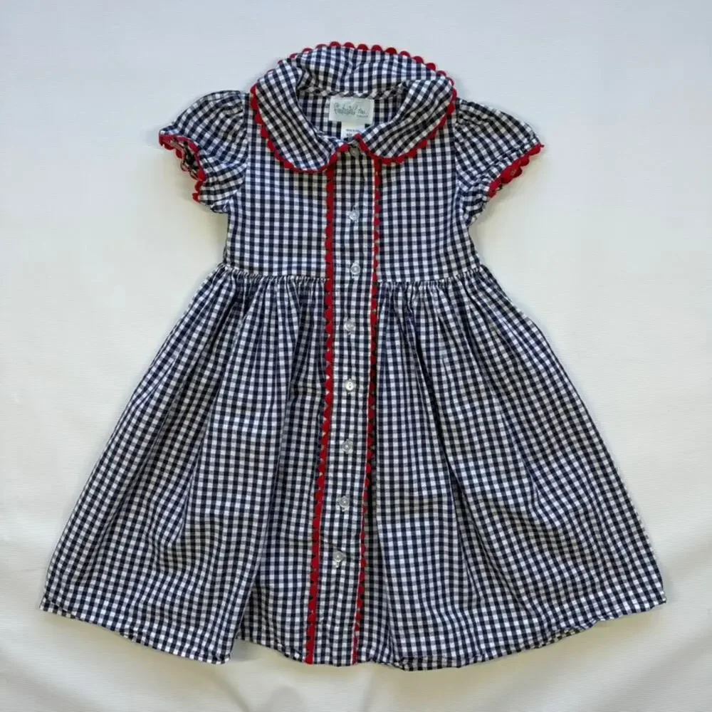Funtasia Too Vintage Western Gingham Dress 4T